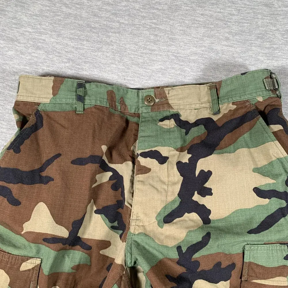 Unicor Cargo Pants Mens 34x25 Multicolor Woodland Camo Ripstop Army Combat